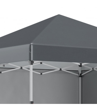 3 x 3 (M) Pop Up Gazebo Event Shelter with 2 Sidewalls, Weight Bags, Dark Grey