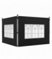 Outsunny Gazebo Side Panels for 3x3(m) or 3x4m Pop Up Gazebo, 2 Pack, Black