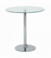 HOMCOM Round Dining Table Bistro Pub Counter w/ Tempered Glass Top for Kitchen