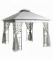 Outsunny 3 x 3(m)  Garden Gazebo Marquee Tent Canopy Shelter Pavilion Grey