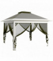 Outsunny Pop Up Gazebo Height Adjustable Canopy Tent w/ Carrying Bag, Dark Grey