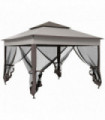 Outsunny Garden Folding Tent Heavy Duty Pop Up Gazebo for Party Light Grey