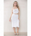 Sexy Cover-Ups Sleeveless Top Slit and LongÂ SkirtÂ Set