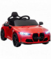 AIYAPLAY 12V BMW M4 Licensed Kids Electric Car w/ Remote, Suspension - Red
