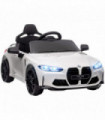 AIYAPLAY 12V BMW M4 Licensed Kids Electric Car w/ Remote, Suspension - White