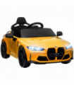 AIYAPLAY 12V BMW M4 Licensed Kids Electric Car w/ Remote, Suspension - Yellow