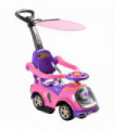 AIYAPLAY 3 in 1 Ride on Push Car, Cartoon Robot Foot to Floor Slider - Pink
