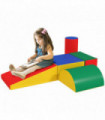 HOMCOM 5 Piece Soft Safe Foam Playset Climb and Crawl Activity Toy for Toddler