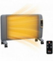 HOMCOM Mica Electric Space Heater, Portable Heater, 2 Heat Settings, Grey