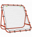 HOMCOM Rebounder Net Kids Adults Football Training Aid Adjustable Red