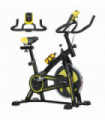 SPORTNOW Indoor Exercise Bike Stationary Bike for Home Gym Workout, Yellow