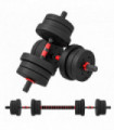 HOMCOM 20kg Adjustable 2 IN 1 Barbell Dumbbells Weight Set for Body Fitness