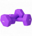 SPORTNOW Set of 2 Hexagonal Dumbbells Weights Pair, 2 x 4kg, Purple