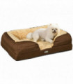 PawHut Dog Bed Calming Pet Bed Dog Mattress for Small Dogs - Brown