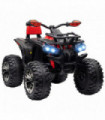 HOMCOM 12V Quad Bike ATV with LED Lights, Music, for Boys Girls, Red