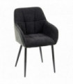 HOMCOM Accent Chair w/ Foot Pads and Chenille Fabric Arm Chair, Black