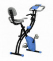 HOMCOM 2-In-1 Folding Exercise Bike with 8-Level Magnetic Resistance Blue