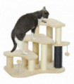 PawHut Cat Tree 2 in 1 Pet Stairs w/ Scratching Tickling Post, Beige