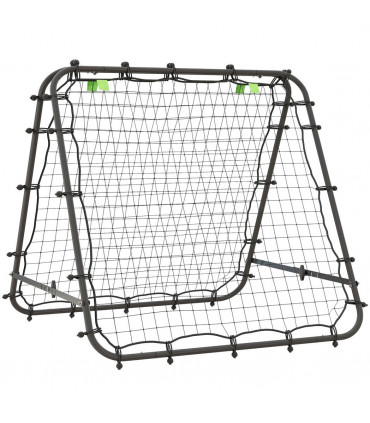 HOMCOM Rebounder Net Football Target Goal with Adjustable Angles, Black
