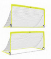 HOMCOM Football Goal Folding Outdoor with All Weather Net 6'x3' Yellow