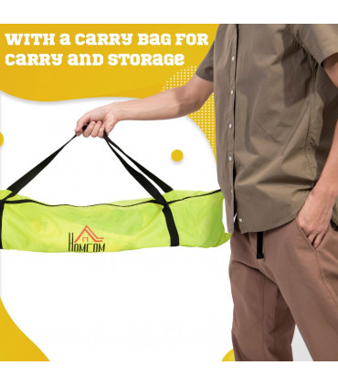 HOMCOM Football Goal Folding Outdoor with All Weather Net 6'x3' Yellow