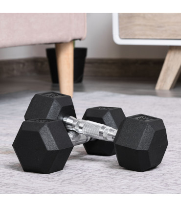 Hexagonal Dumbbells Kit Weight Lifting Exercise for Home Fitness 2x4kg HOMCOM