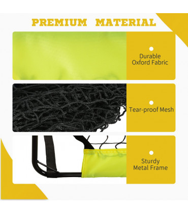 HOMCOM Football Goal Folding Outdoor with All Weather Net 6'x3' Yellow