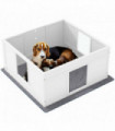 PawHut Dog Whelping Box with Whelping Pad, Adjustable Entrance, 100 x 96cm