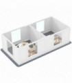 PawHut Whelping Box for Dogs with Whelping Pad, Two Room Design, 164 x 80cm