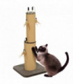 PawHut 78cm Tall Cat Scratching Post with 3 Toy Feathers, Brown