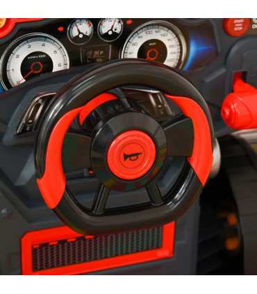 Kids Truck Engine Toy Set w/ Horn, Light, Car Key for 3-5 Years Old Red