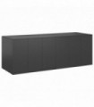 Garden Cushion Box PE Rattan 291x100.5x104 cm Black