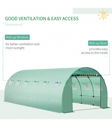 6 x 3 x 2m Greenhouse Replacement Cover ONLY for Tunnel Greenhouse