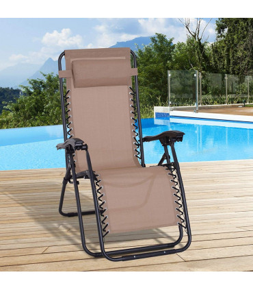 Zero Gravity Chair Adjustable Patio Lounge Chair Recling Seat