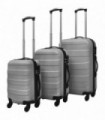 Three Piece Hardcase Trolley Set Silver