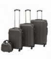 Four Piece Hardcase Trolley Set Anthracite