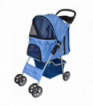 Folding Pet Stroller Dog/Cat Travel Carrier Blue