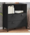vidaXL Bookcase VIKEN Black 80x40x90 cm Engineered Wood
