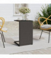 vidaXL C Table Black 40x35x60 cm Poly Rattan