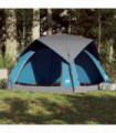 vidaXL Camping Tent Cabin 4-Person Blue Waterproof