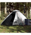 vidaXL Camping Tent Dome 4-Person White Blackout Fabric Waterproof