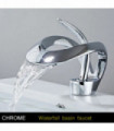 Golden/White Bathroom Basin Faucet Black Bathroom Faucet Brass Creative Grey Sink Mixer Tap Hot & Cold Waterfall Basin Faucet