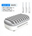 ORICO Multi Ports USB Charging Station Dock PD120W 5V 2.4A USB Fast Charger for iPhone Samsung Xiaomi Home Office Bar Tablet