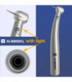 Dental Handpiece Air Turbine High Speed Burs Standard Head Optic Fit LED Coupler Super Light Titanium Body AI-M900L/M800L Series