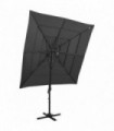 4-Tier Parasol with Aluminium Pole Anthracite 250x250 cm