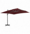 Cantilever Umbrella with Aluminium Pole Bordeaux Red 400x300 cm