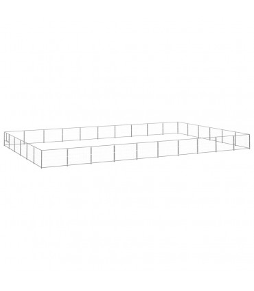 Dog Kennel Silver 60 m² Steel
