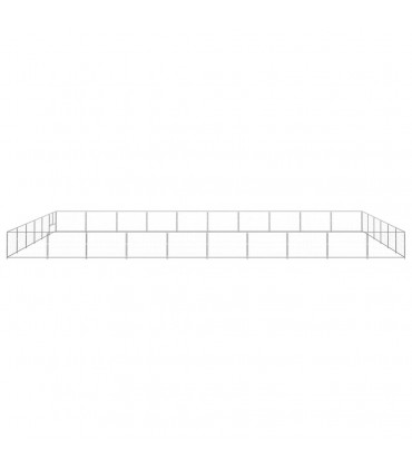 Dog Kennel Silver 60 m² Steel