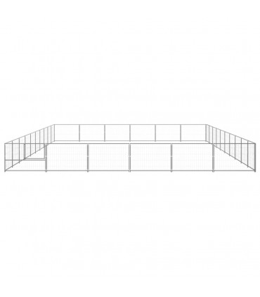 Dog Kennel Silver 60 m² Steel