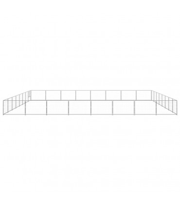 Dog Kennel Silver 64 m² Steel